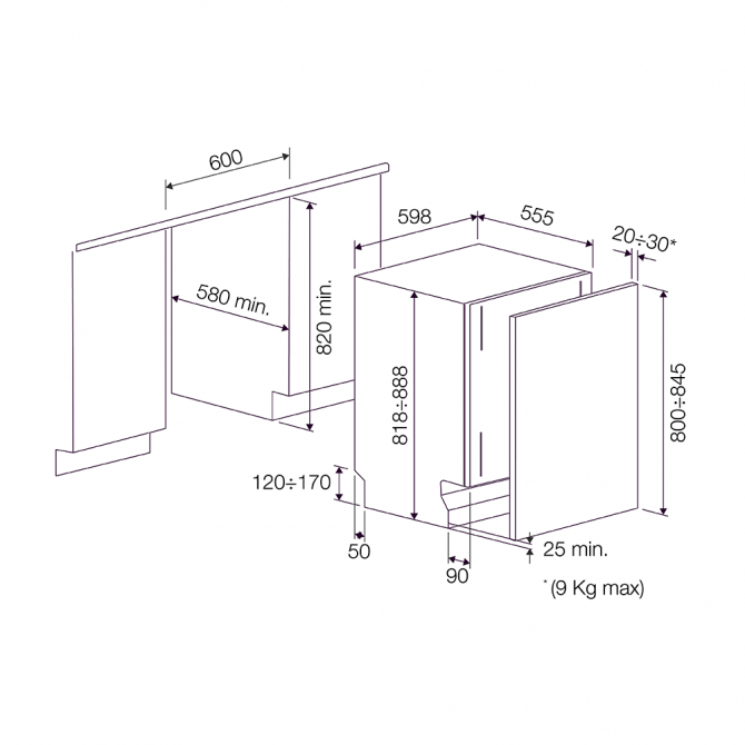 BUILTIN XL DISHWASHERS Fulgor Milano